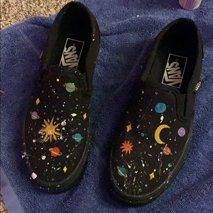 hand painted black vans